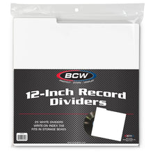 Load image into Gallery viewer, BCW 12-Inch Record Dividers - White
