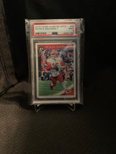 Load image into Gallery viewer, 2018 Patrick Mahomes Panini Donruss Optic Graded PSA 9 Football Card #49
